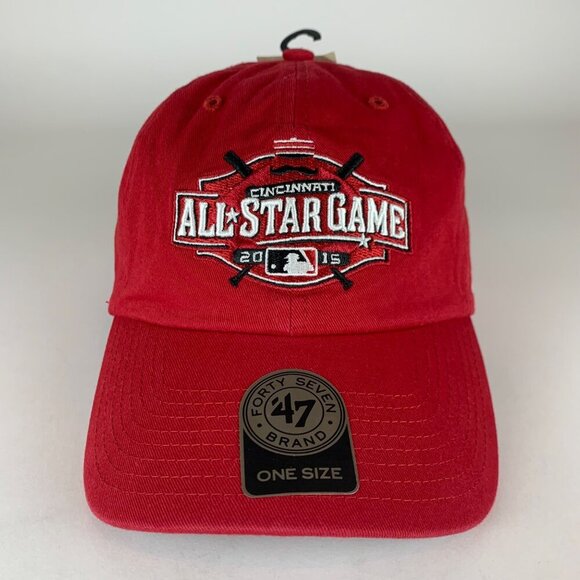 2015 MLB All Star Game Cincinnati Reds MLB 47 Brand Clean Up Strapback Hat New - Picture 2 of 6